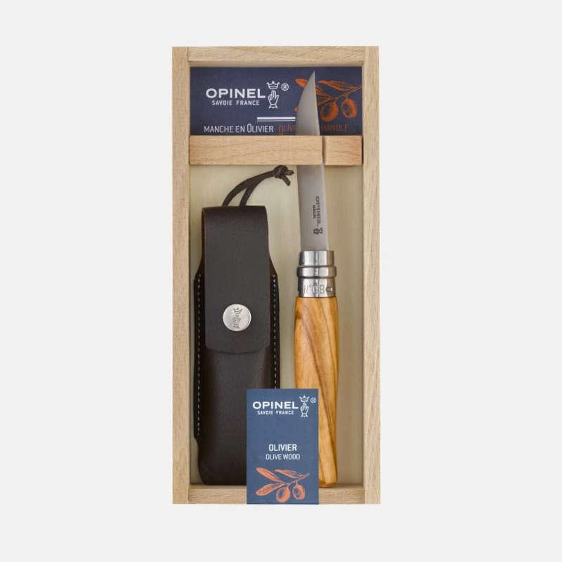 Opinel Nr. 08 Olivenbaum + Etui